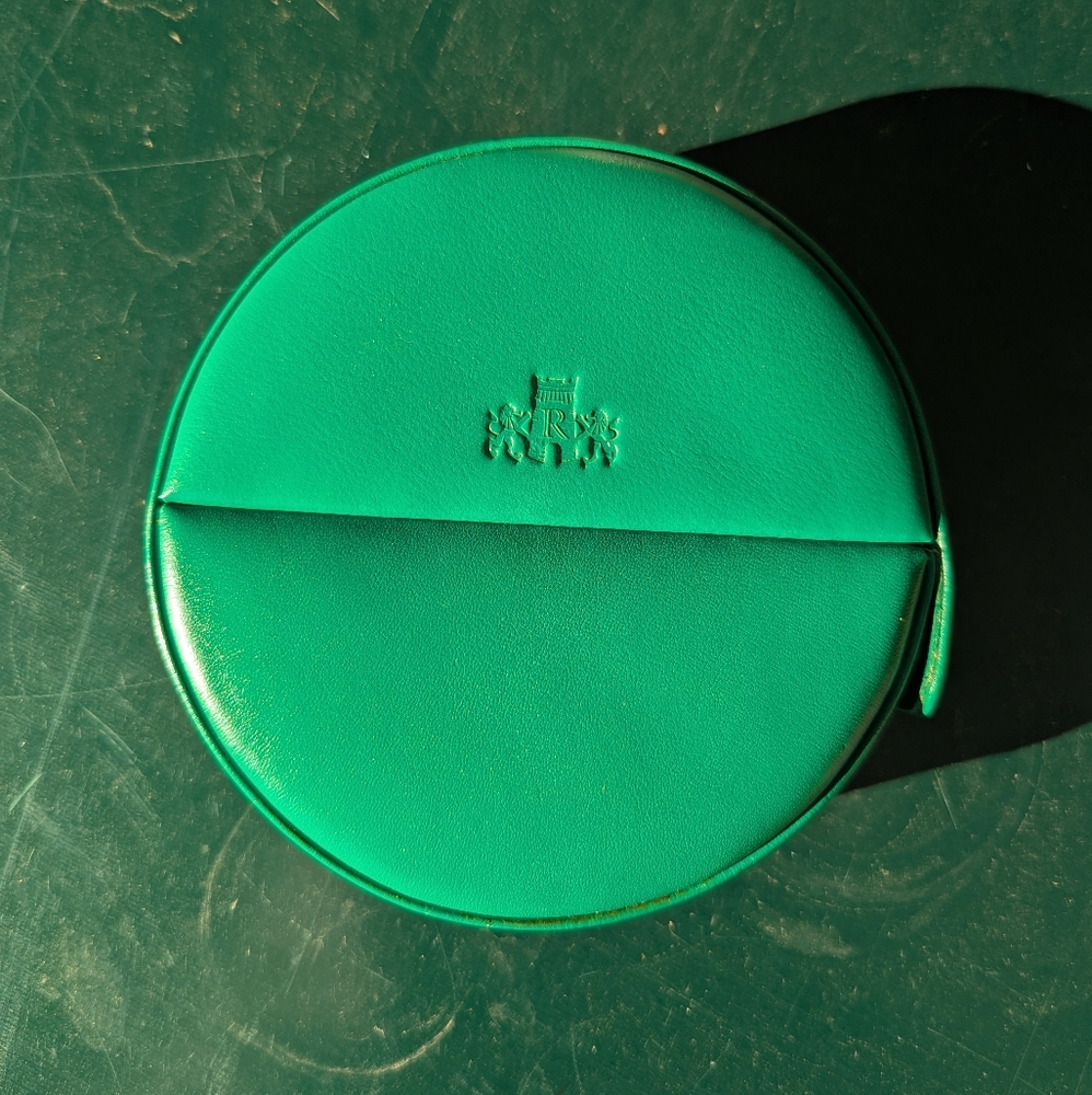 Green Round Leather Case